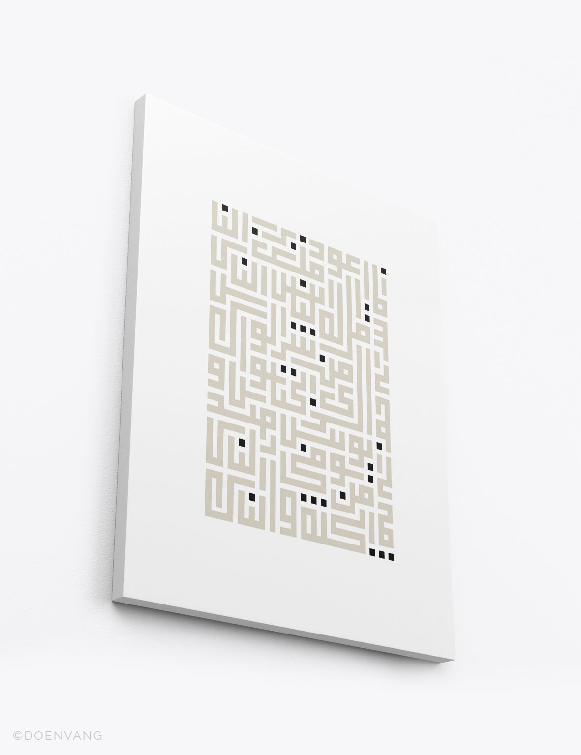 CANVAS | Kufic An Nas, Beige på vitt
