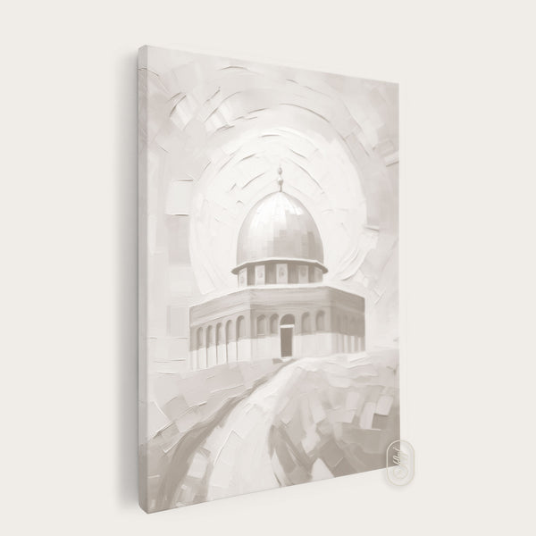 CANVAS | Modern Beige Abstract | Dome of the Rock #2