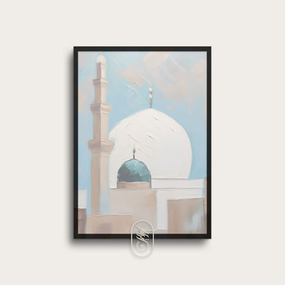 Modern Beige & Blue Abstract | Mosque #1