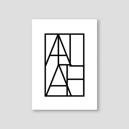 Allah Square, Black and White - Doenvang