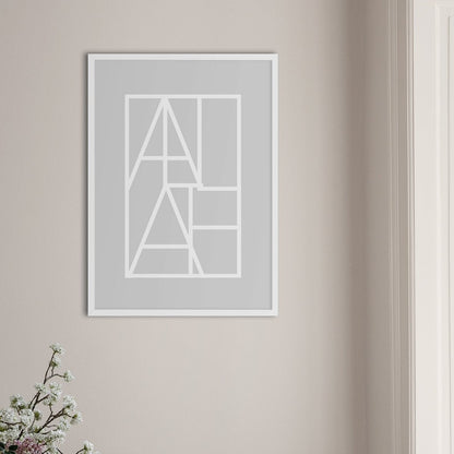 Allah Square, Grey - Doenvang