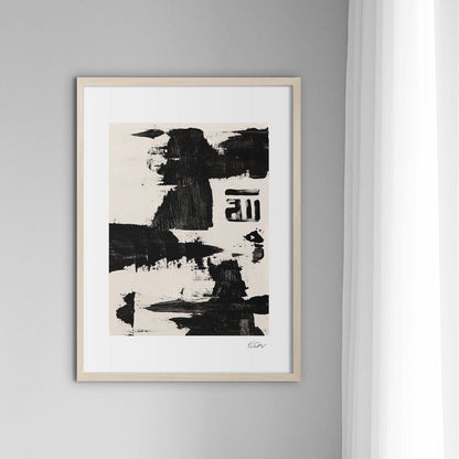 Beige Black Abstract, Allah - Doenvang