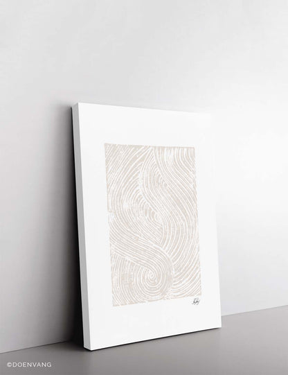 CANVAS | Allah Stamped, Beige on White