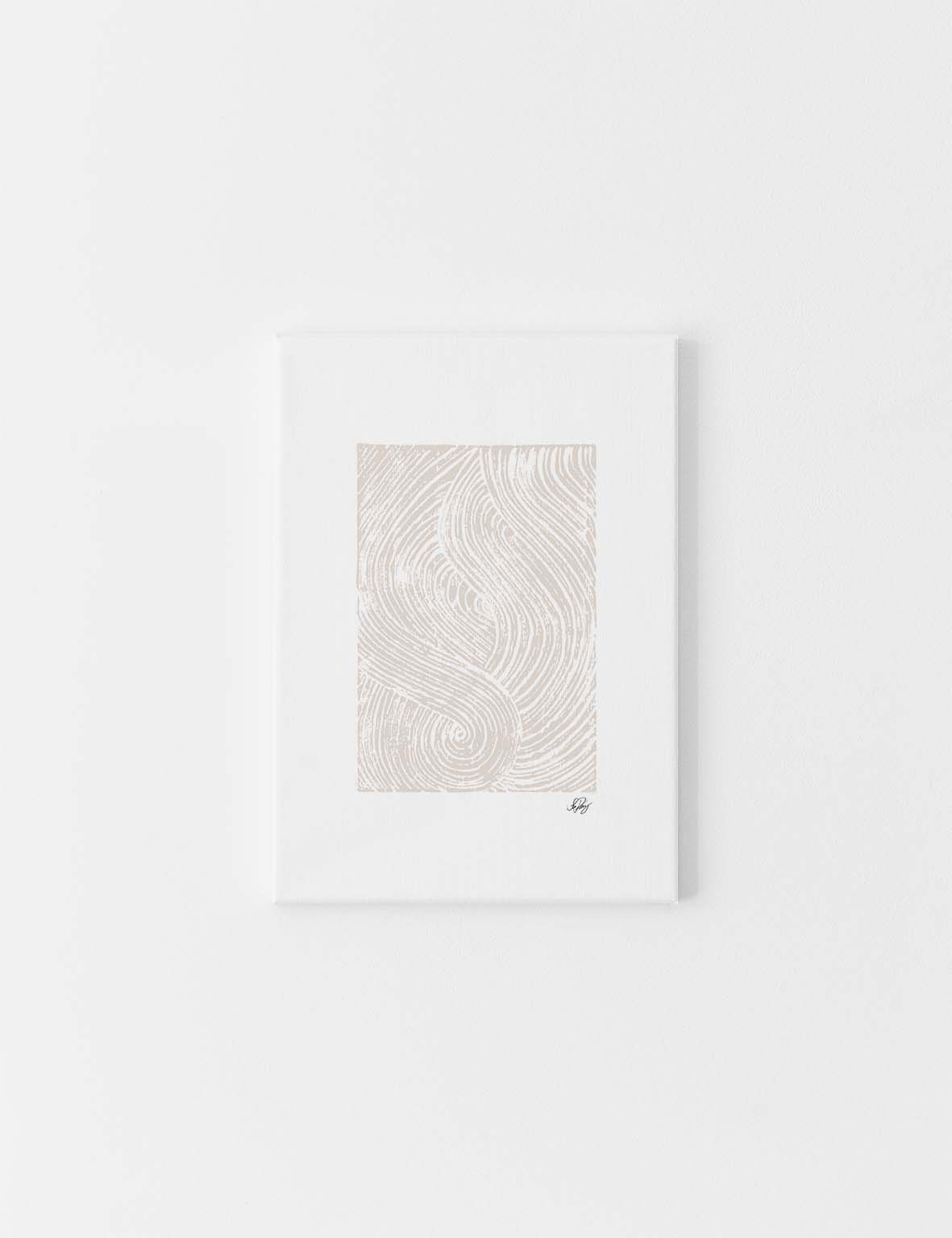 CANVAS | Allah Stamped, Beige on White