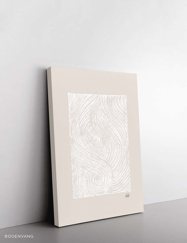 CANVAS | Allah Stamped, White on Beige