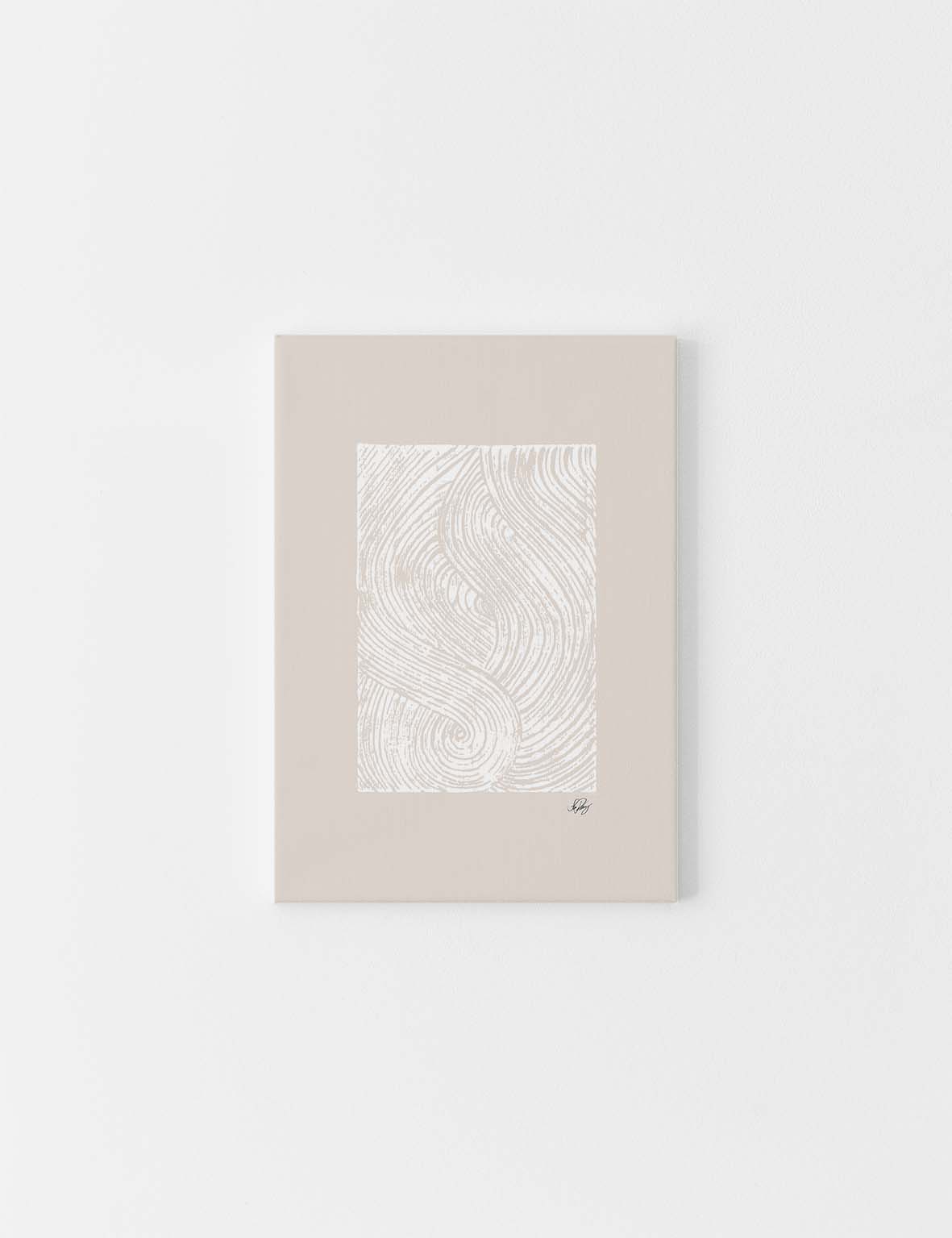 CANVAS | Allah Stamped, White on Beige