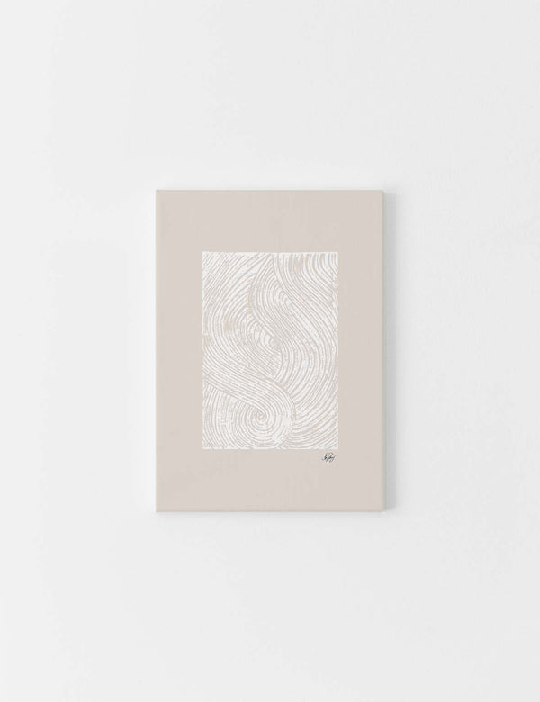 CANVAS | Allah Stamped, White on Beige