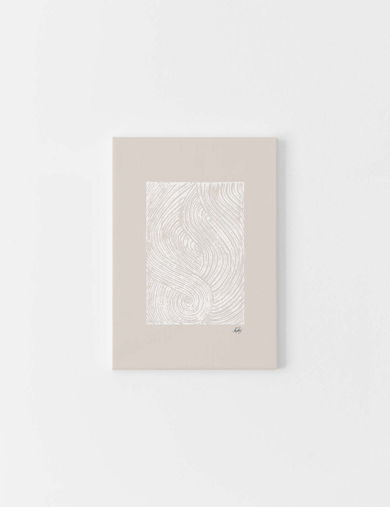 CANVAS | Allah Stamped, White on Beige