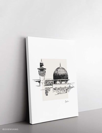 CANVAS | Handmade Al Aqsa Ink drawing