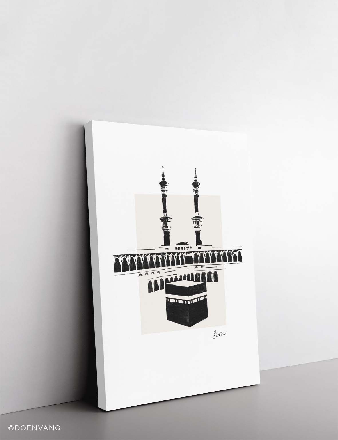 CANVAS | Handmade Kaaba Ink drawing