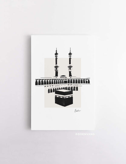 CANVAS | Handmade Kaaba Ink drawing