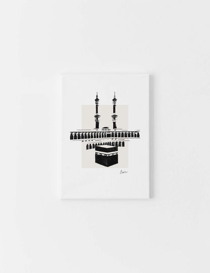 CANVAS | Handmade Kaaba Ink drawing