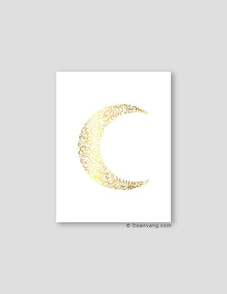 FOIL POSTER | Al Kursi Moon, White