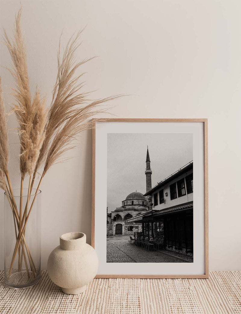 Sarajevo Bascarsija Mosque, Black and White | Bosnia 2021