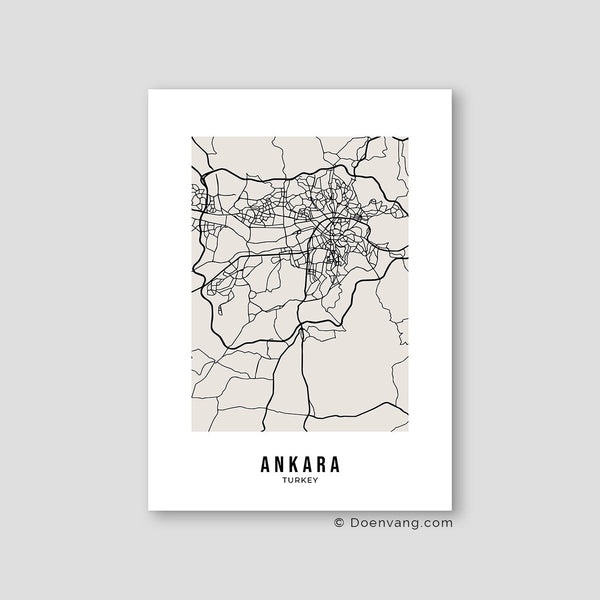 Beige Street Map, Ankara
