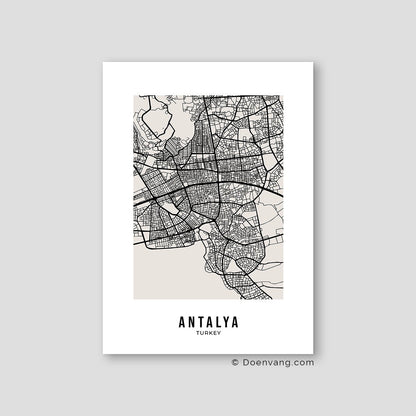 Beige Street Map, Antalya