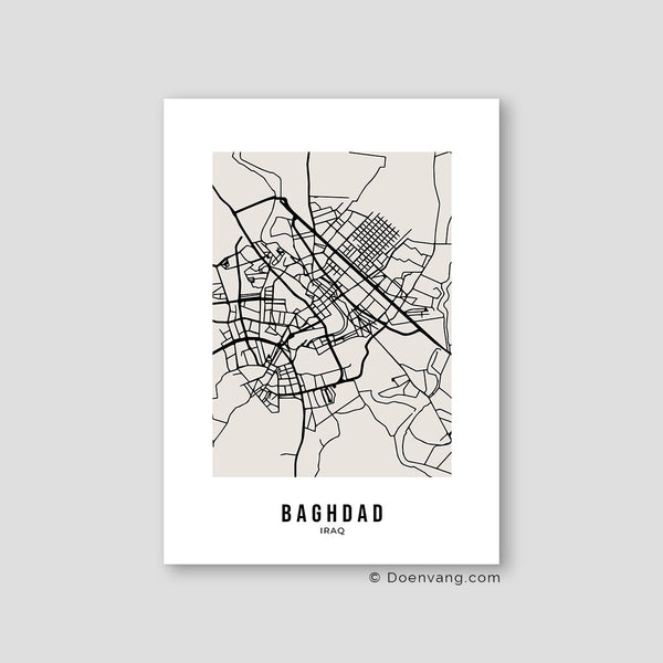 Beige Street Map, Baghdad