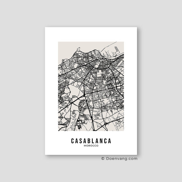 Beige Street Map, Casablanca