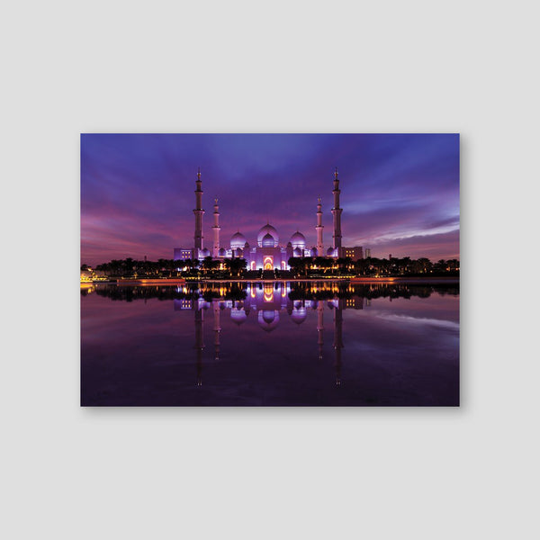 Sheikh Zayed Mosque, Purple Sunset, UAE 2020 - Doenvang