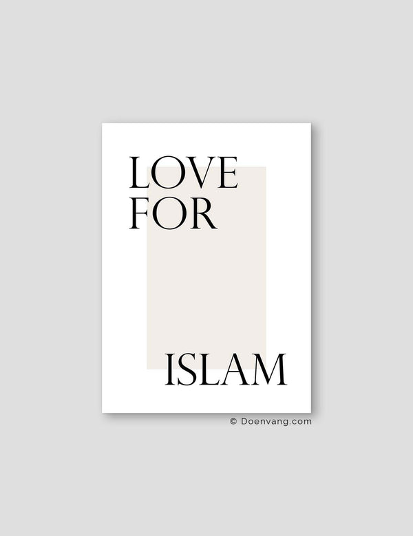 Love for Islam Beige | Text Poster
