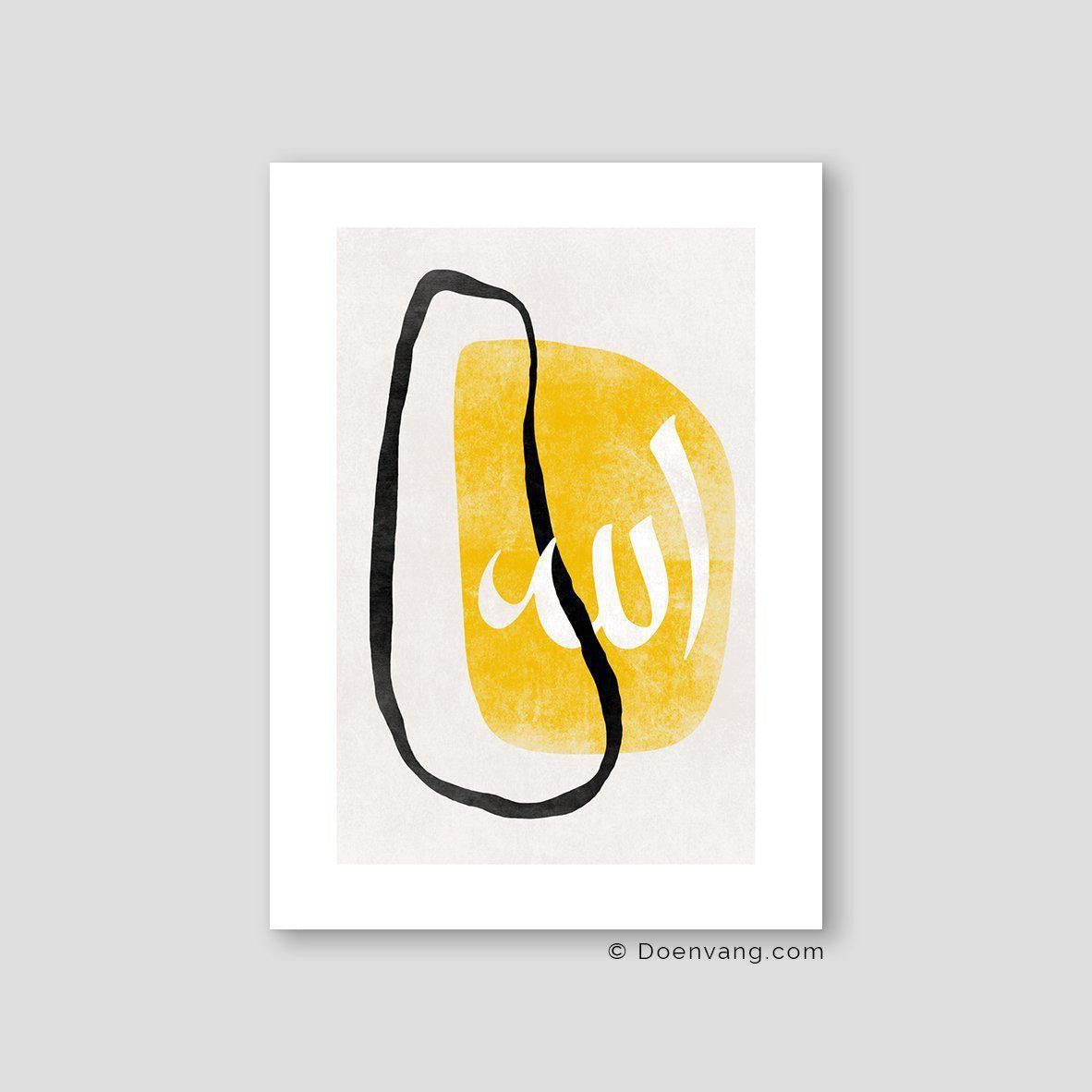 Yellow Shapes Allah, Vintage - Doenvang