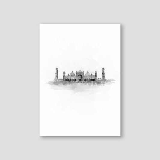 Badshahi Mosque, Watercolor - Doenvang
