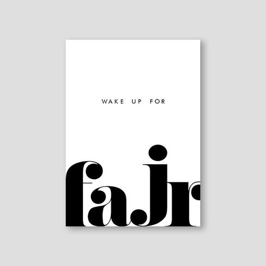 Wake Up For Fajr, Black and White - Doenvang